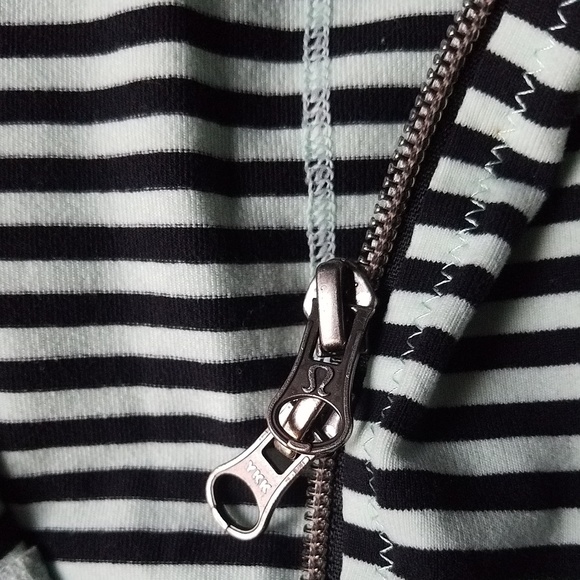 Lululemon Mint Black Stripe zip Up Hoodie 6 - Picture 2 of 7